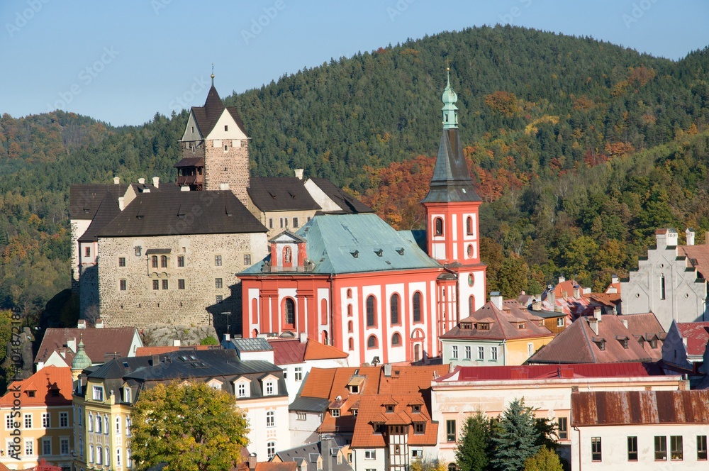 Medieval castle and city Loket in the west Bohemia, Czech republic