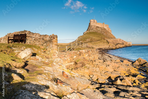Sunny day at Lindisfarne Castle on Holy Island
