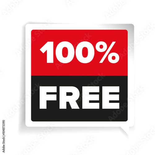 100 percent free label vector
