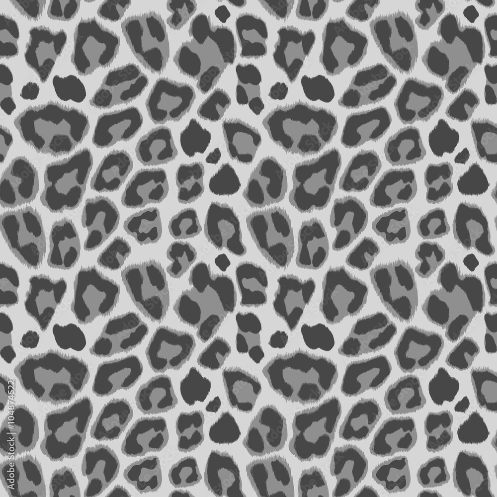 Obraz premium Grey Leopard Seamless Pattern