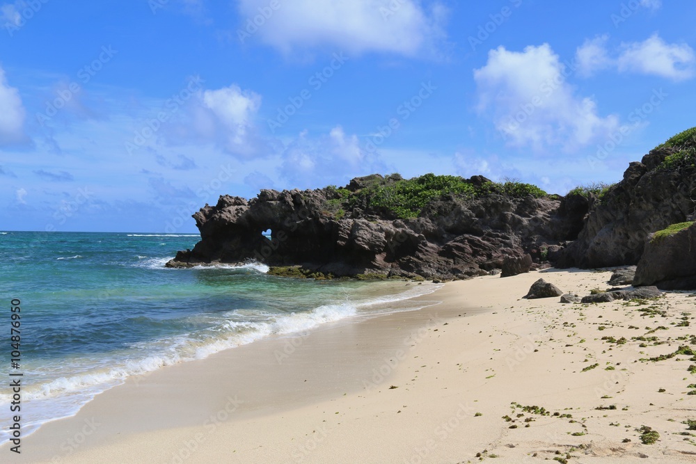 coeur Anse Grosse Roche de très loin