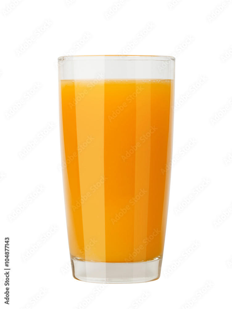 delicious fresh natural orange juice in a glass isolated on a wh delicious fresh natural orange juice in a glass isolated on a wh