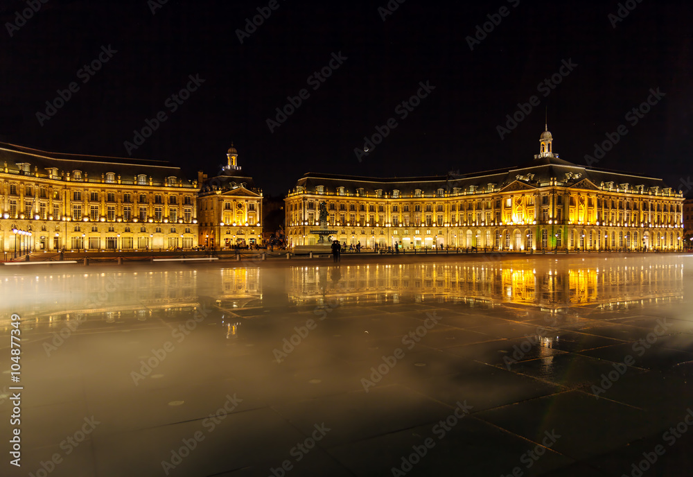 Place de la Bourse at Night, Bordeaux