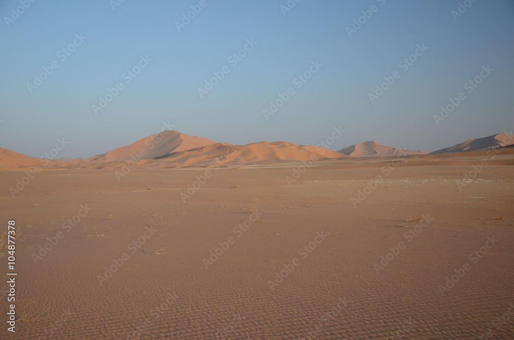 Empty space and sand dunes