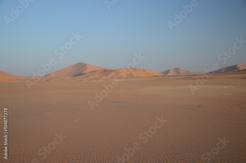 Empty space and sand dunes