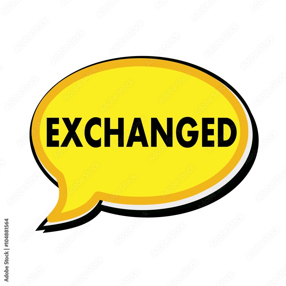 Exchanged wording on yellow Speech bubbles Exchanged wording on yellow Speech bubbles