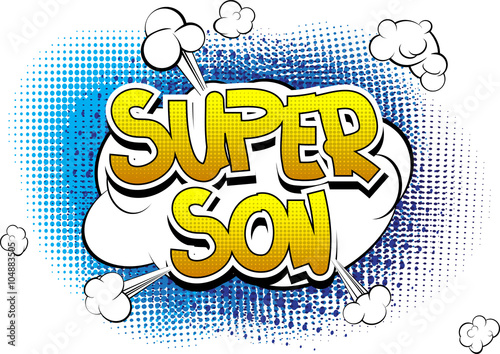 Fototapeta Super Son - Comic book style word.