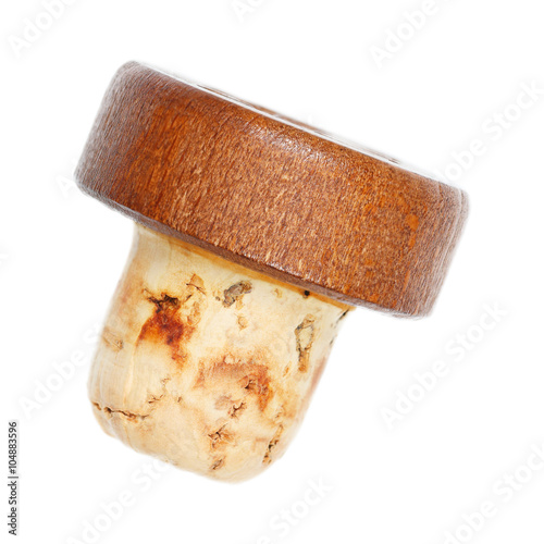 Cuadro en lienzo One wooden stopper isolated on white