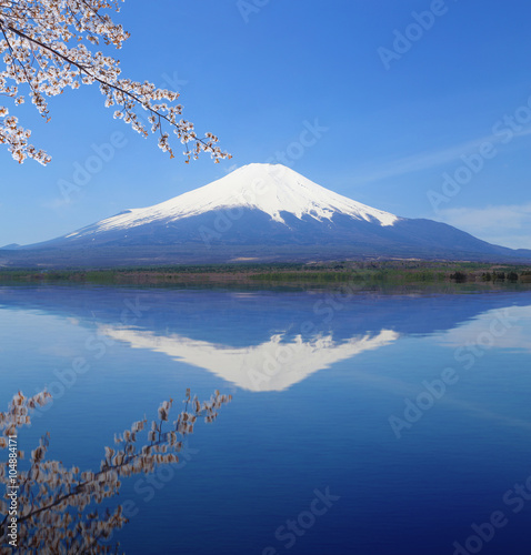 Mt.Fuji with water reflection at Lake Yamanaka, Japan © geargodz