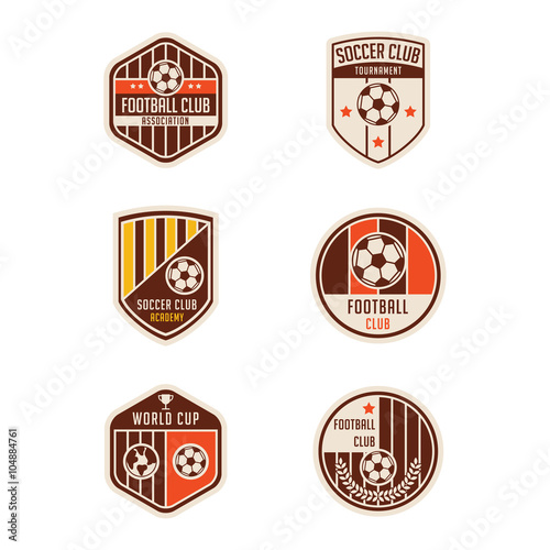 Set of Soccer Football Badge Logo Design Templates. Sport Team I