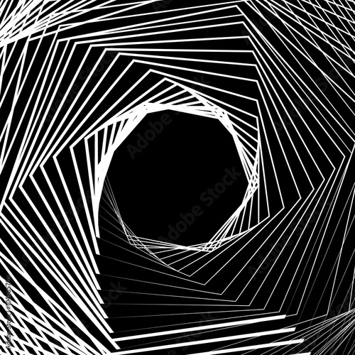 Abstract pattern, texture with rotating hexagonal shapes