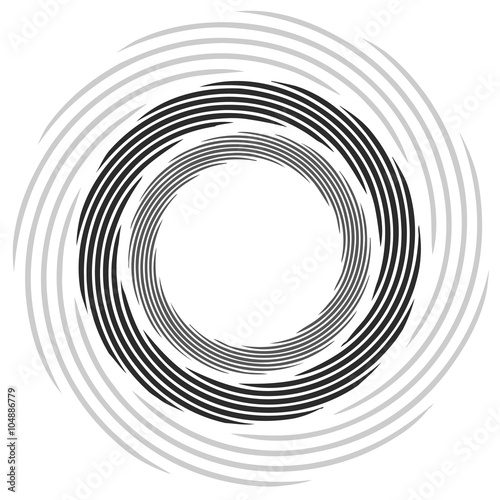 Abstract spirally element. Spinning, vortex graphic. Concentric
