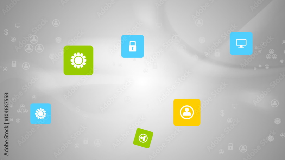 Bright communication icons on grey wavy motion design. Video corporate animation HD 1920x1080 Bright communication icons on grey wavy motion design. Video corporate animation HD 1920x1080