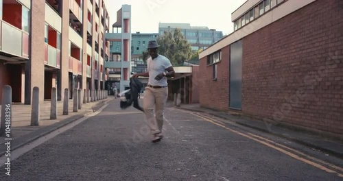 Wallpaper Mural Contemporary funky African American man street dancer dancing freestyle in the city Torontodigital.ca