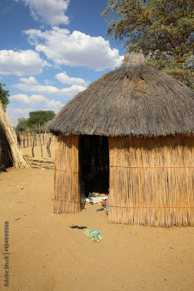 Hambukushu Dorf. Caprivi Streifen. Namibia Hambukushu Dorf. Caprivi Streifen. Namibia