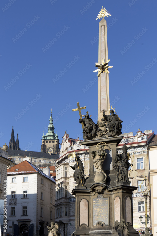 Prague gothic Castle in the sunny Day, Czech Republic Prague gothic Castle in the sunny Day, Czech Republic