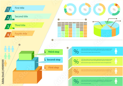 Infographic Set Flat Design Business