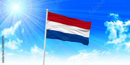Photography オランダ　 国旗　空　背景