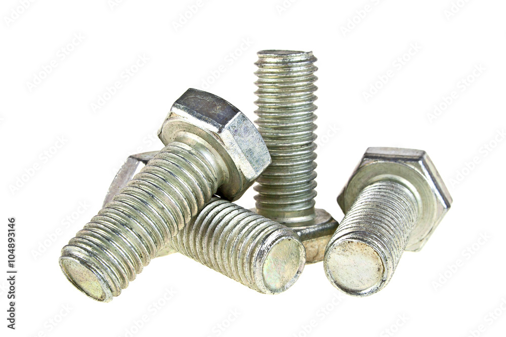 New bolts isolated on white background New bolts isolated on white background