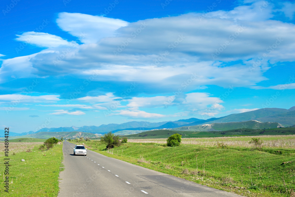 Fototapeta premium Beautiful country road, Georgia
