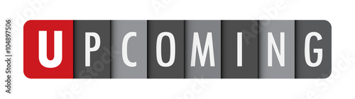 UPCOMING vector letters icon