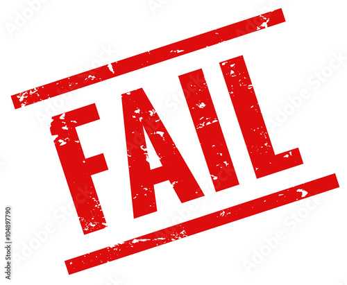 Fail Stempel rot grunge