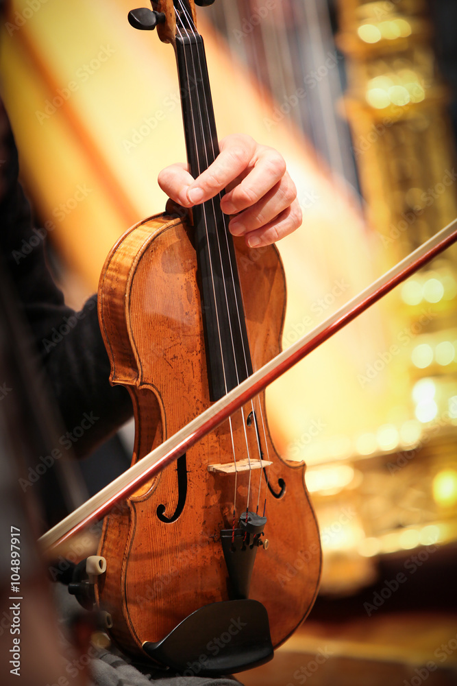 sensación Novio recinto violon instrument à vent musique classique symphonique corde foto de Stock  | Adobe Stock