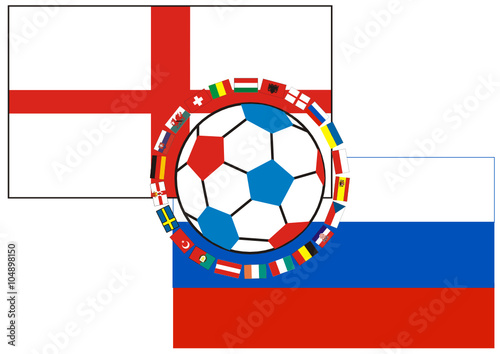 Fu  ball in Frankreich 2016 - Gruppe B  ENGLAND - RUSSLAND