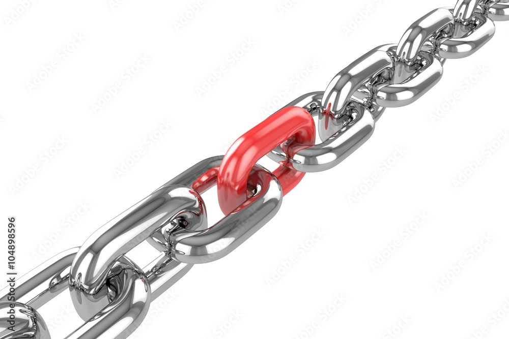 Obraz premium render stainless steel chain