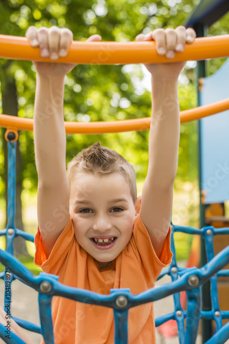 A child on outdoor playground