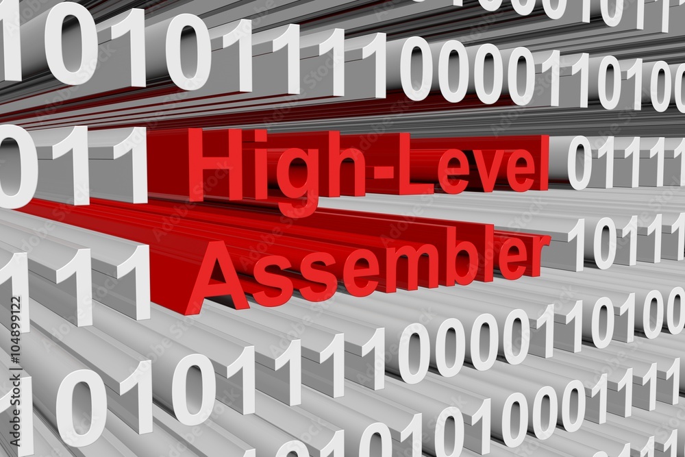 High Level Assembler is presented in the form of binary code