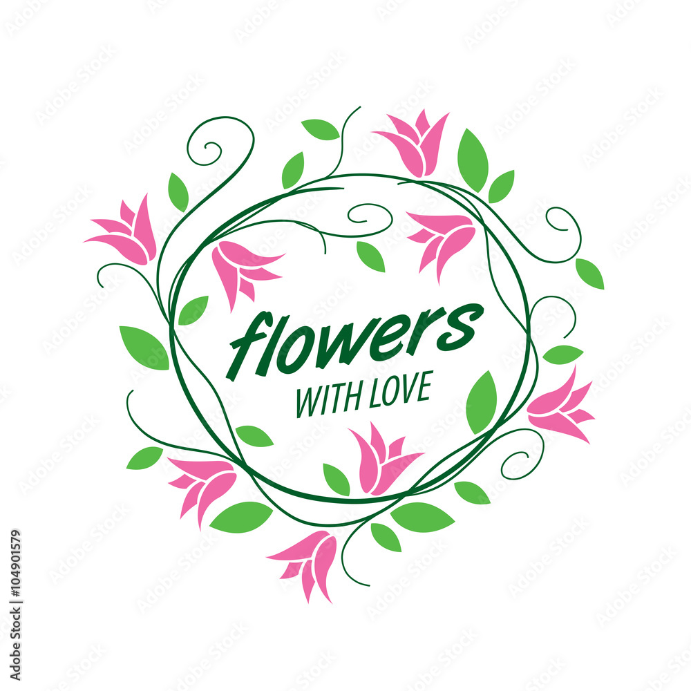 flower vector logo