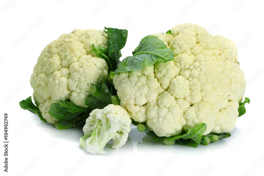 Cauliflower isolated on white background Cauliflower isolated on white background