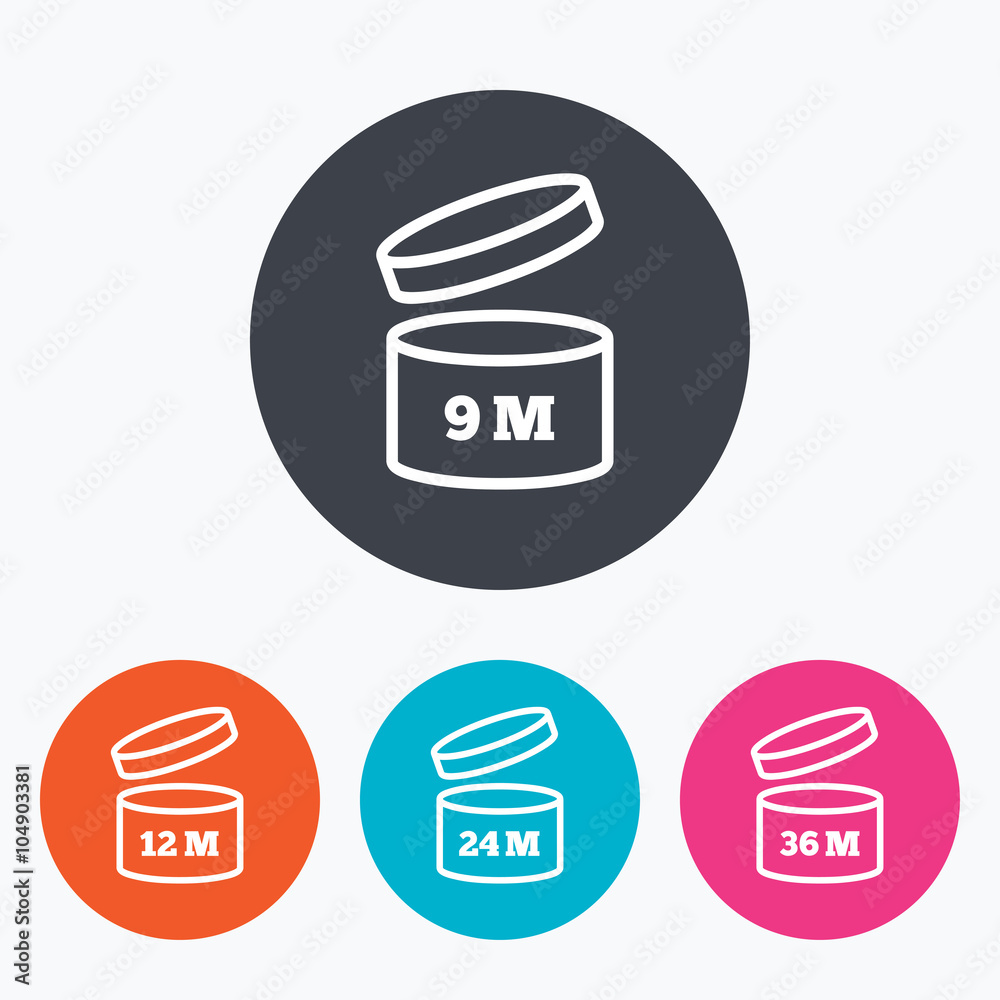 After opening use icons. Expiration date product After opening use icons. Expiration date product