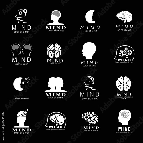 Mind Icons Set - Vector Illustration