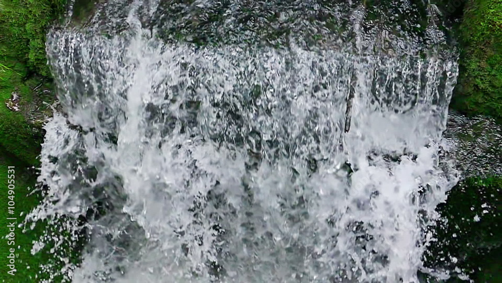Power of Nature - Magnificent Waterfall in Closeup in a Beautiful Nature, Slow Motion Video Clip Power of Nature - Magnificent Waterfall in Closeup in a Beautiful Nature, Slow Motion Video Clip