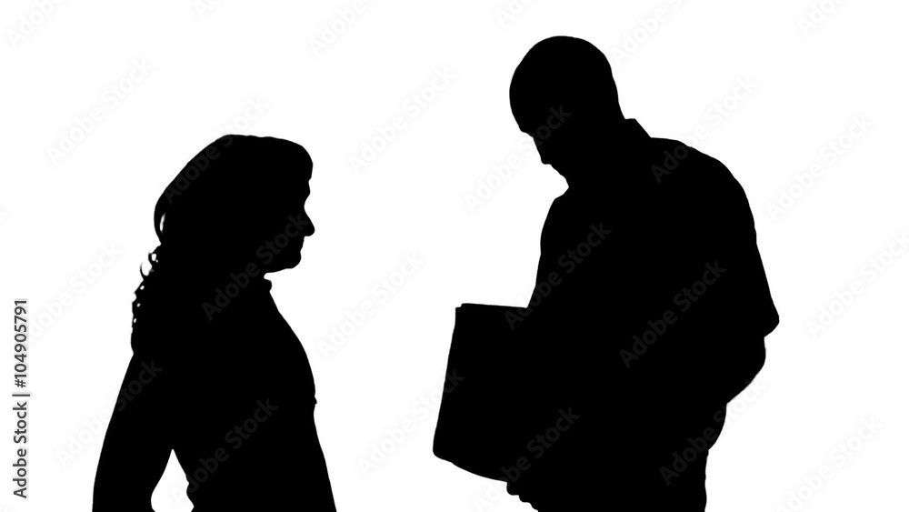 Man and woman on a white background. Man and woman on a white background.