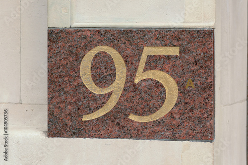 Obraz na płótnie House number 95A sign