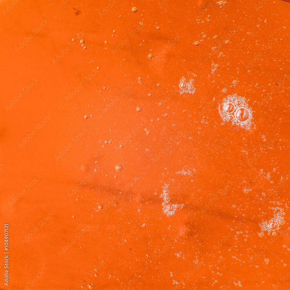 Foam on the surface of the honey