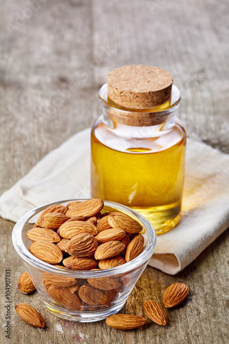 Almond oil and almonds