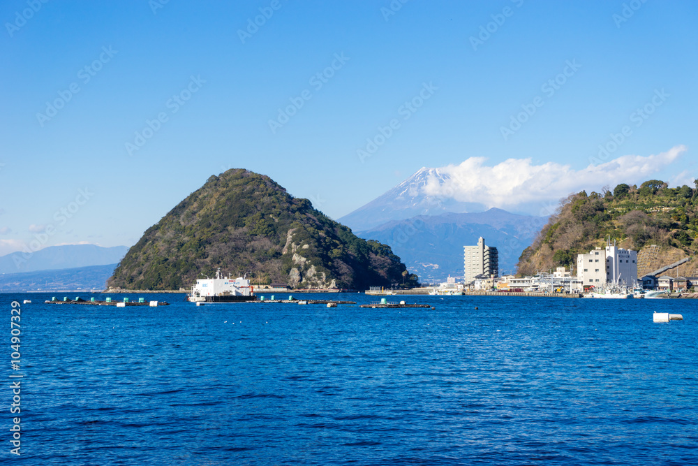 Awashima Island and Mount Fuji Awashima Island and Mount Fuji