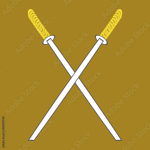 color image of bladed weapons