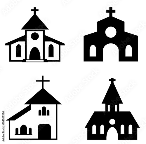 Eglise et chapelle en 4 icônes