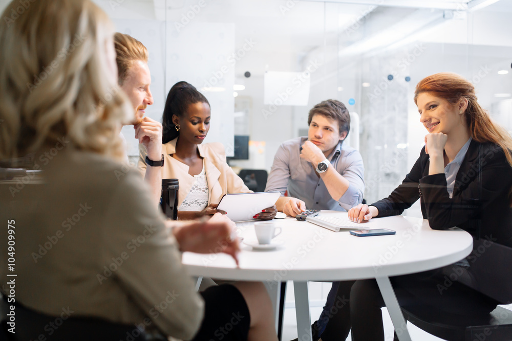 Business people meeting at  round table