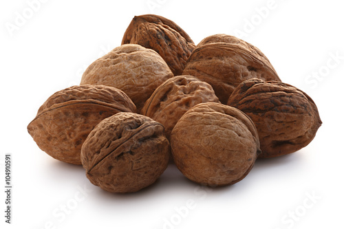 Whole shelled walnuts photo