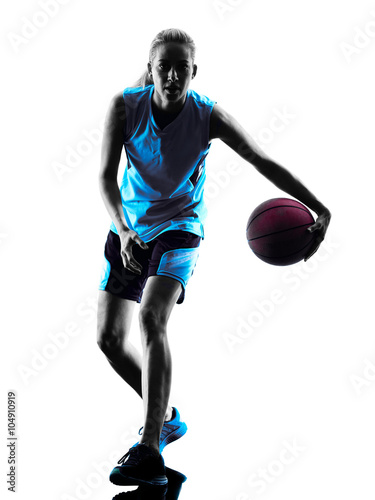 woman basketball player silhouette © snaptitude