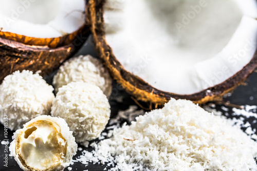 Fresh coconut and coconut sweets