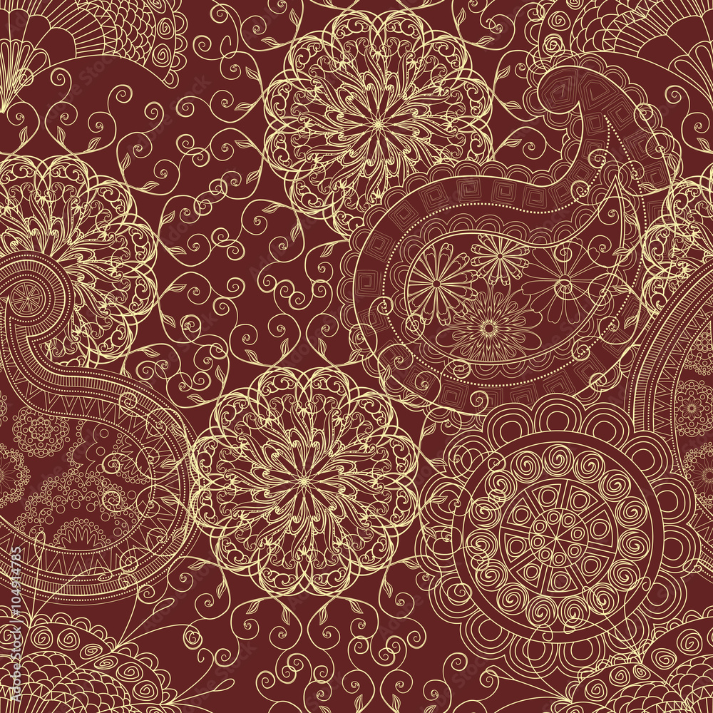 Fototapeta premium Seamless pattern in ethnic traditional style.