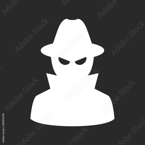 Undercover agent - private detective or spy in hat and coat
