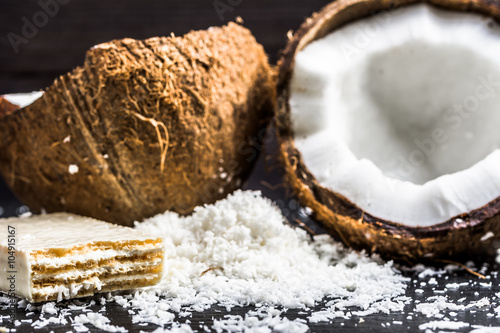 Coconut and coconut wafer